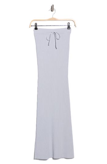 Good American Terry Ribbed Maxi Skirt In Transparent
