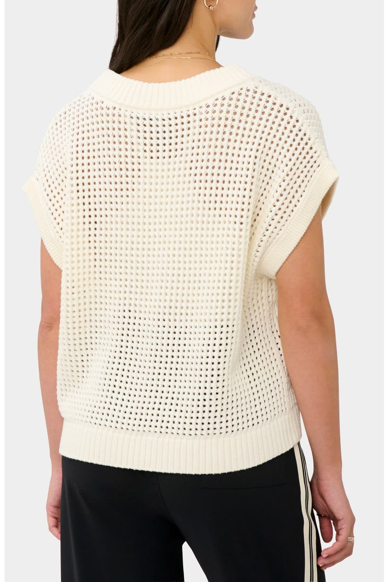 Tides High Open Stitch Cotton Sweater, Alternate, color, COCONUT CREAM
