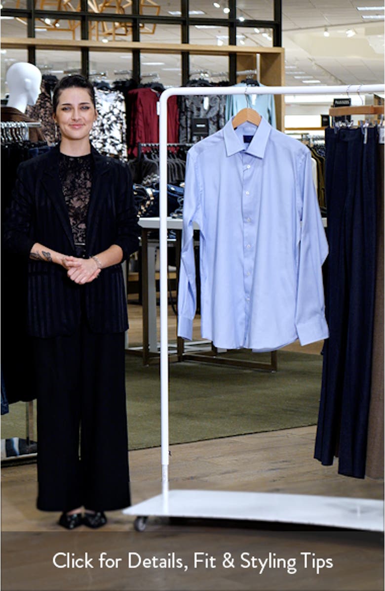 Trim Fit Micro Geometric Cotton Dress Shirt, sales video thumbnail