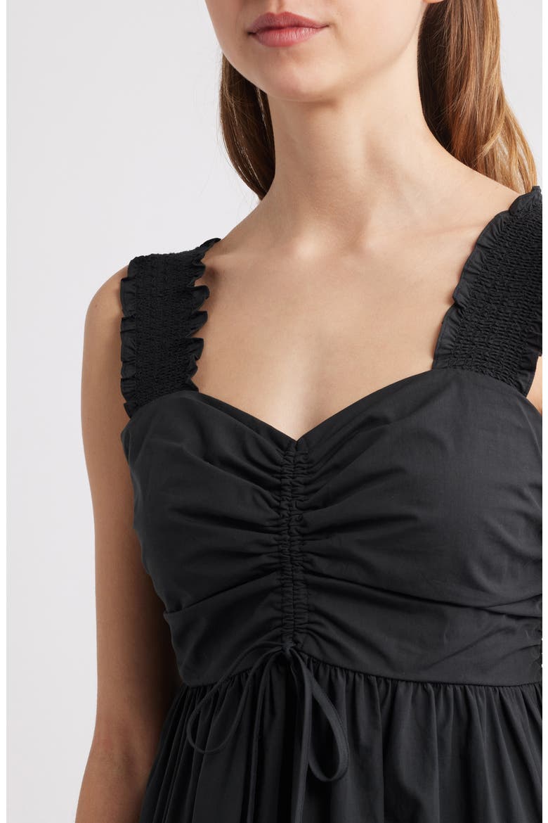 Irisa Cotton Blend Sundress, Alternate, color, BLACK