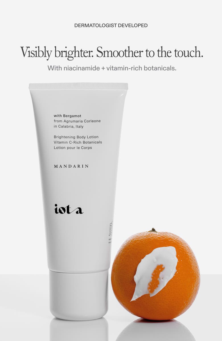 Iota Mandarin & Bergamot Brightening Body Lotion, Alternate, color, White