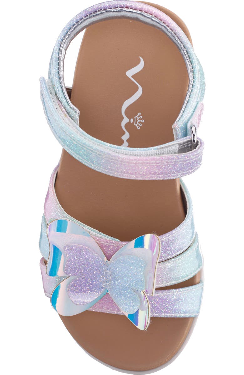 Nina Kids' Branty Slingback Sandal, Alternate, color, Pastel Multi Coated Glitted