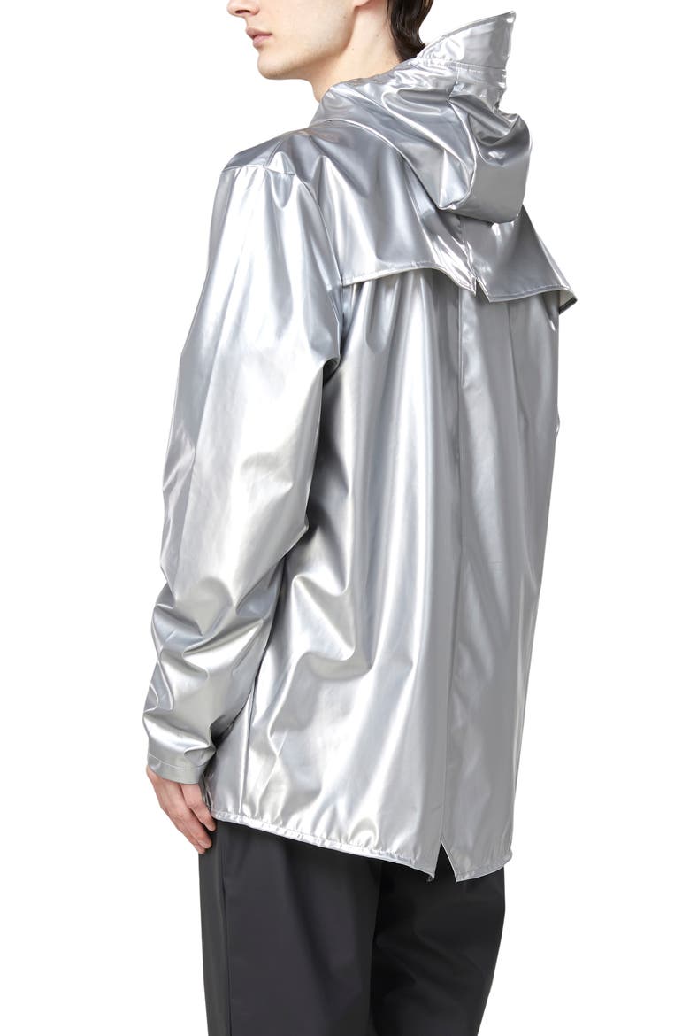 Lightweight Hooded Rain Jacket, Alternate, color, SILVER