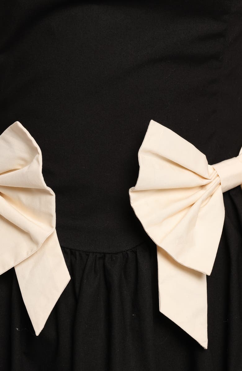 Petal & Pup Tia Midi Dress, Alternate, color, Black