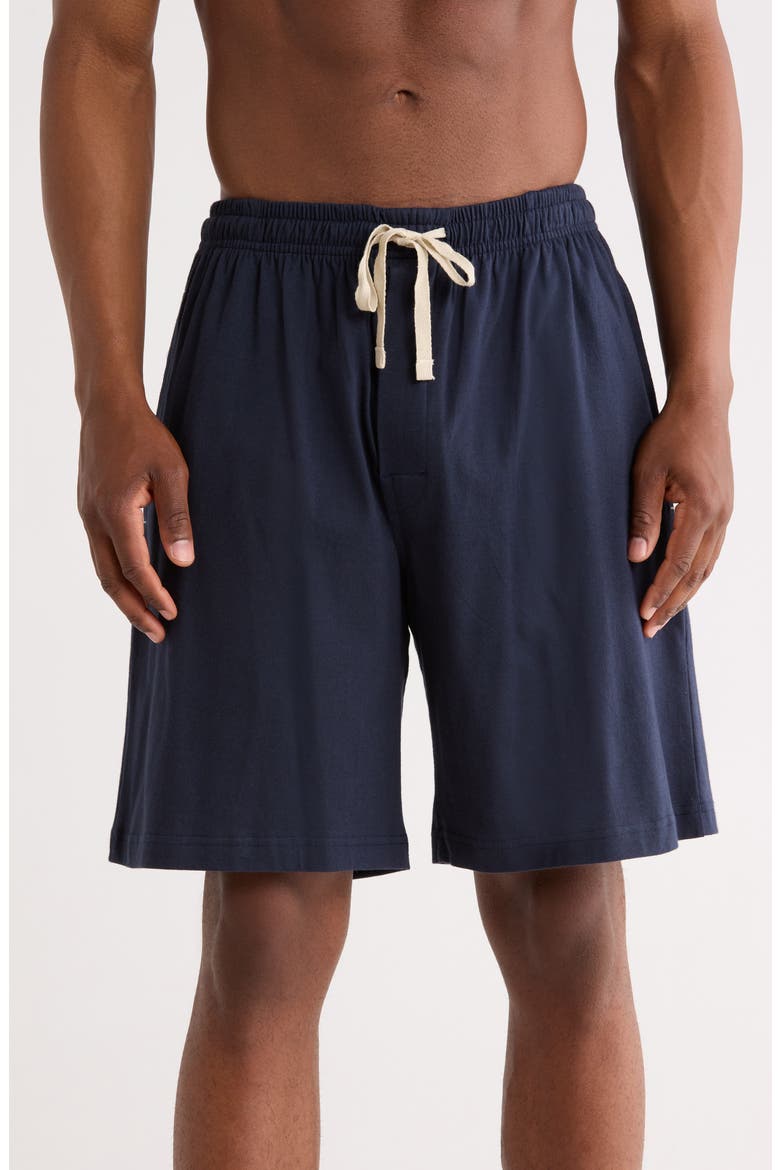 Cotton Lounge Shorts, Main, color, NAVY