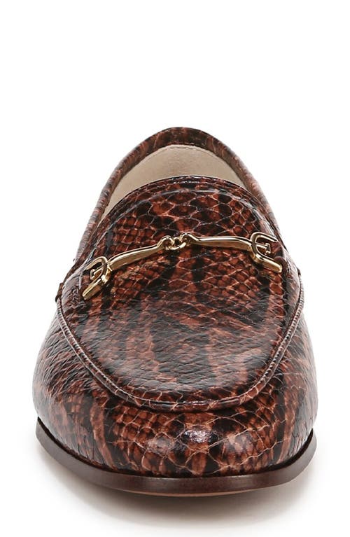 Sam Edelman Loraine Bit Loafer Stable Brown Python Leather In Stable Brown