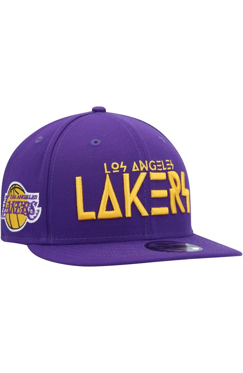 New Era Men's New Era Purple Los Angeles Lakers Rocker 9FIFTY Snapback Hat, Main, color, 