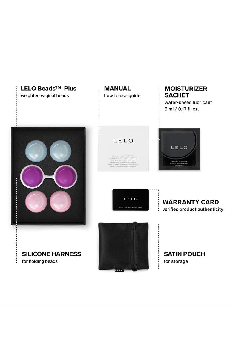 LELO Set of 3 Weighted Vaginal Beads, Alternate, color, Multi