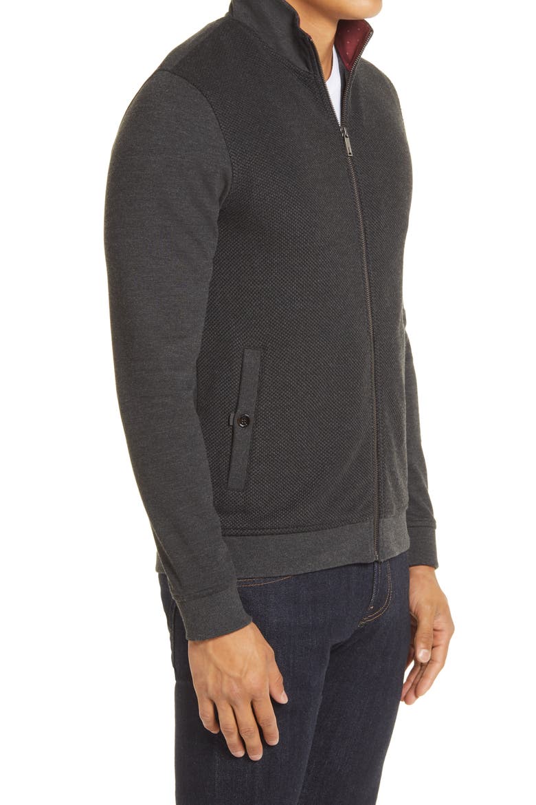 Bonfyre Slim Fit Knit Jacket, Alternate, color, CHARCOAL