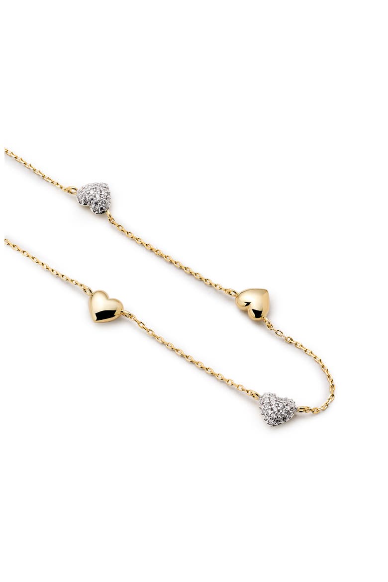 Lev Mini Pavé Station Necklace, Alternate, color, GOLD/CLEAR