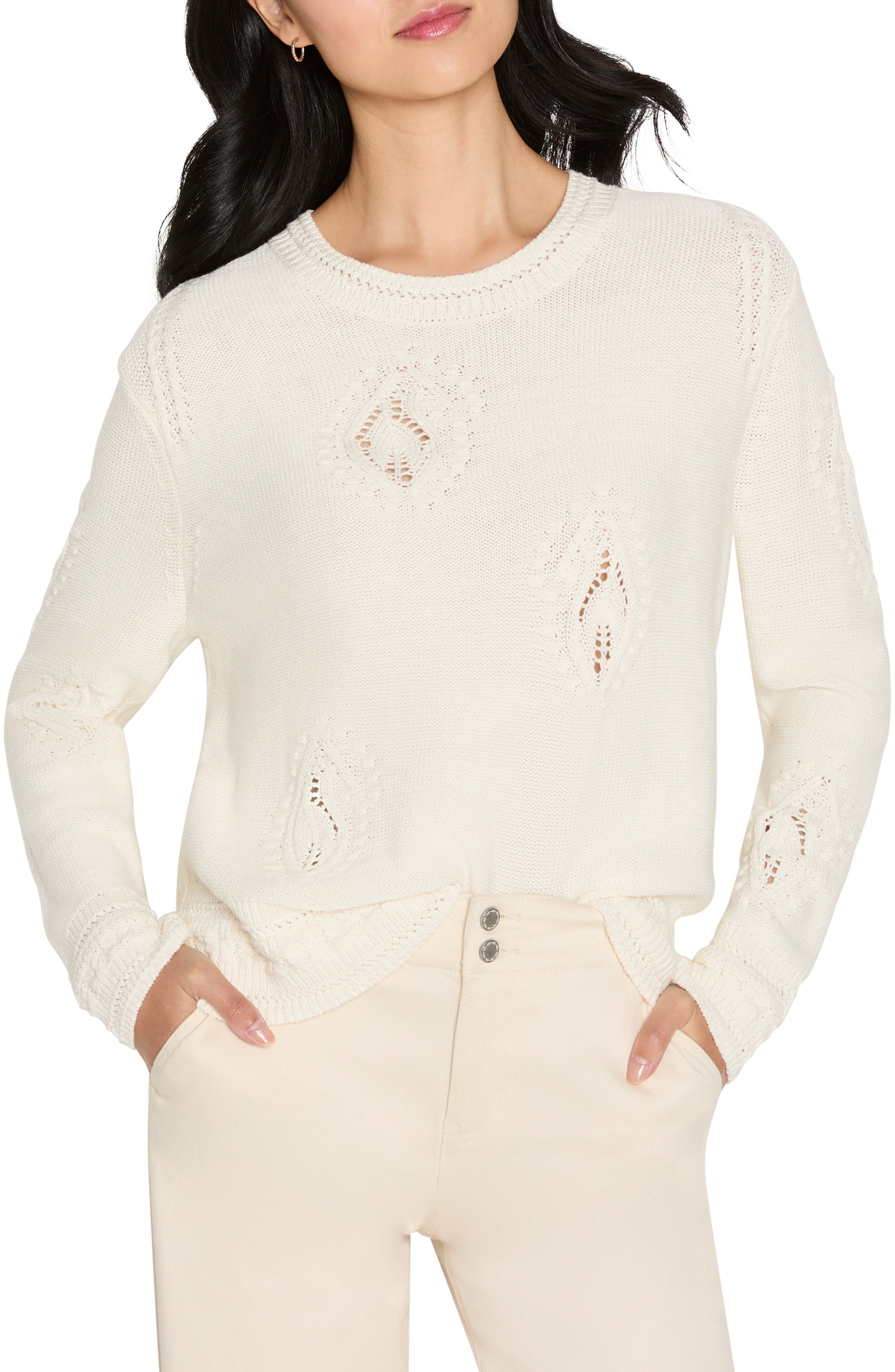 Paisley Dot Cotton Sweater