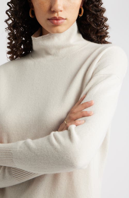 Nordstrom Oversize Cashmere Turtleneck Sweater In Neutral