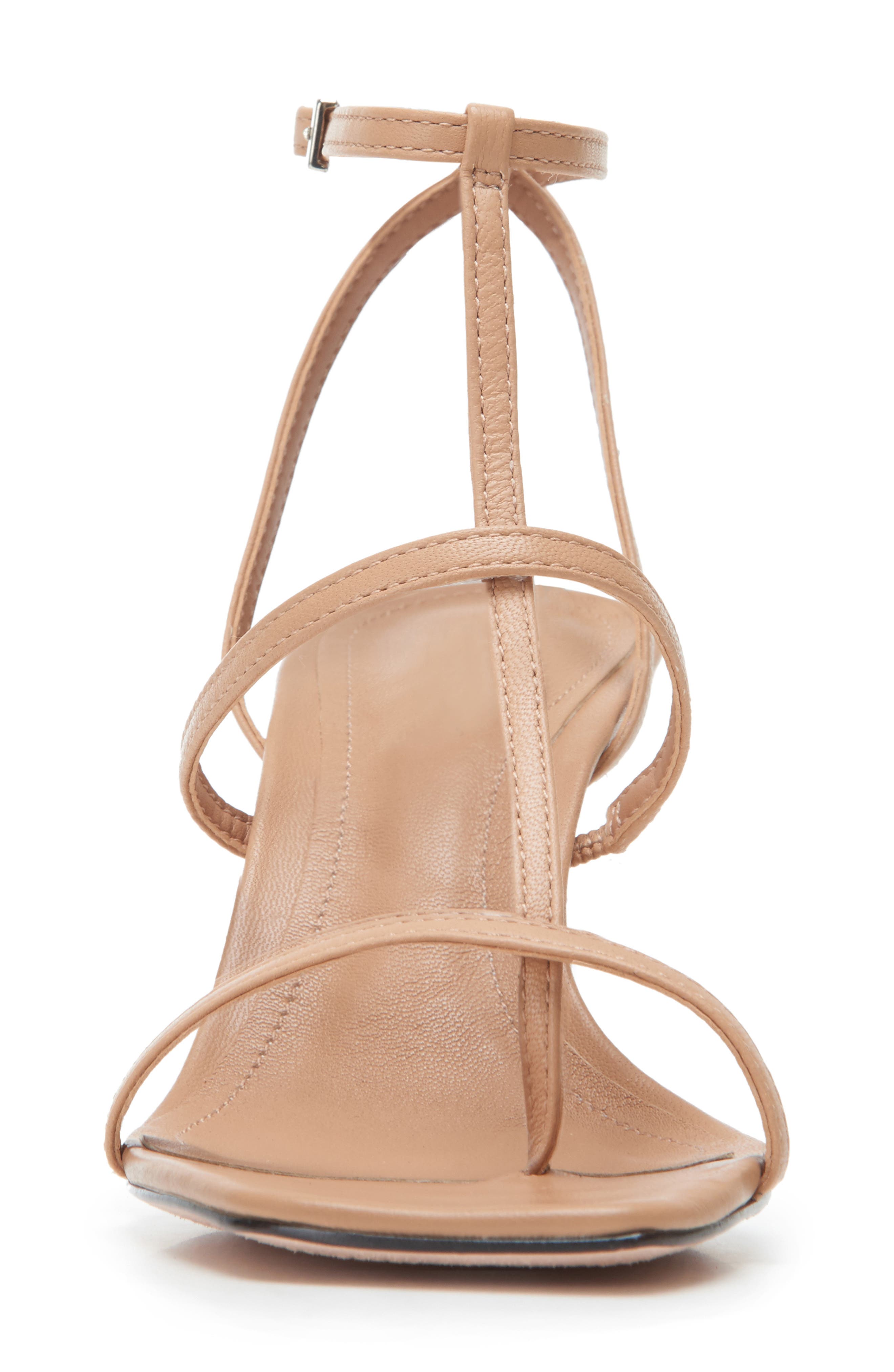 Schutz Ameena T-Strap Thong Sandal, Alternate, color, Honey/ Beige Leather