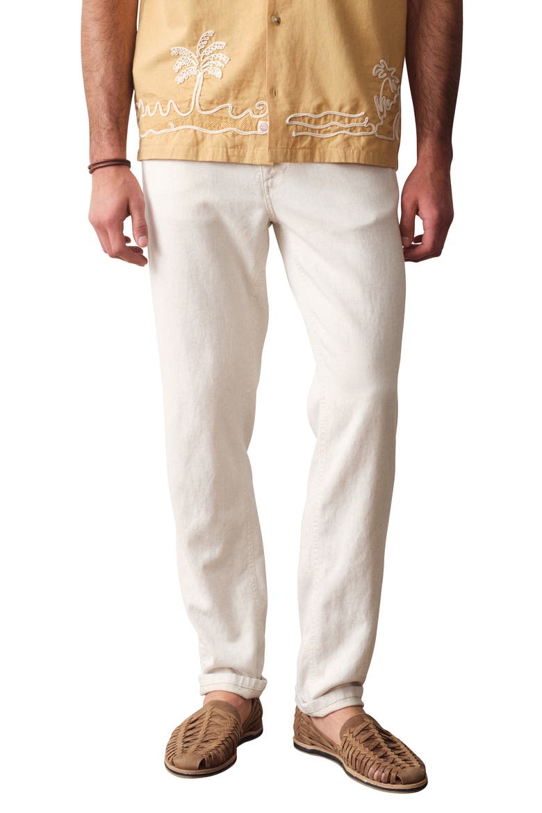 Slim Straight Leg Pants, Main, color, NATURAL