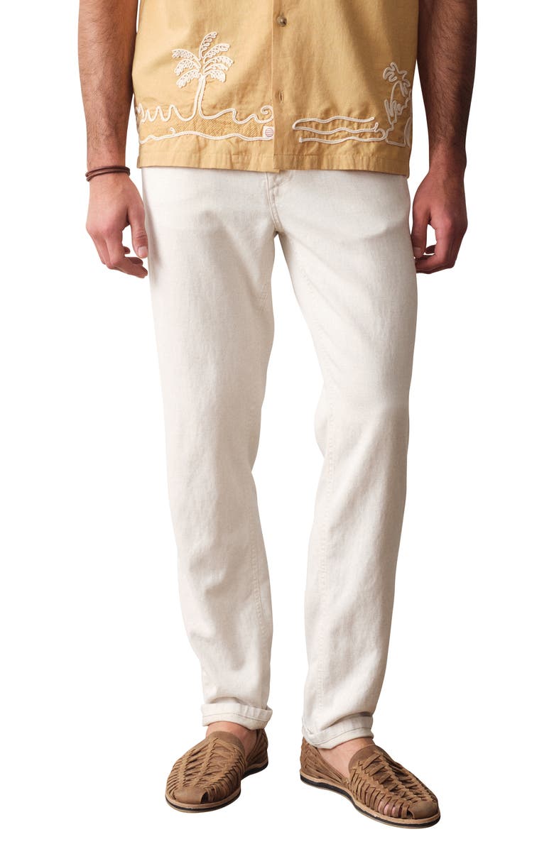 Marine Layer Slim Straight Leg Pants, Main, color, Natural