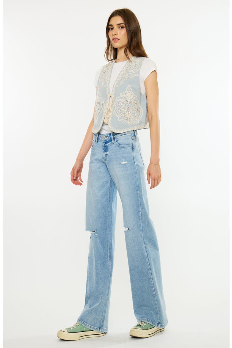 Dian Low Rise Wide Jeans, Alternate, color, Light Wash