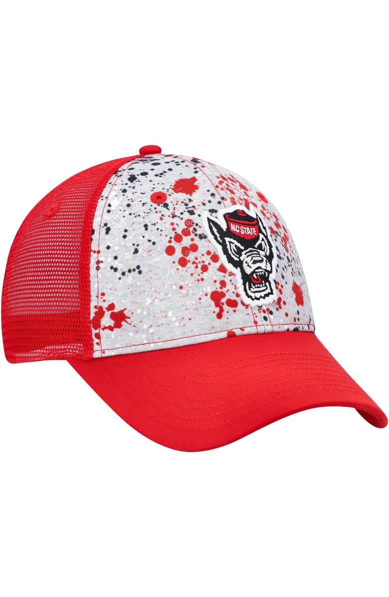 COLOSSEUM Men's Colosseum  Gray/Red NC State Wolfpack Love Fern Trucker Snapback Hat, Alternate, color, Gray