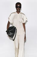 COS Draped Crepe V-neck Top