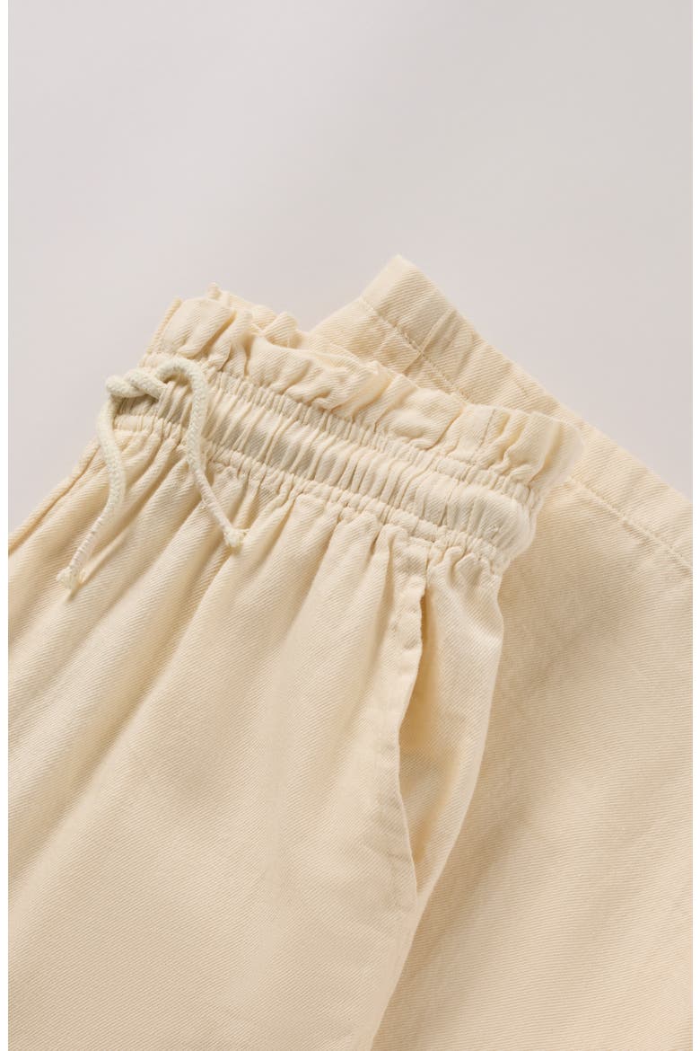 Kids' Wide Leg Paperbag Waist Cotton Pants, Alternate, color, IVORY PEARL