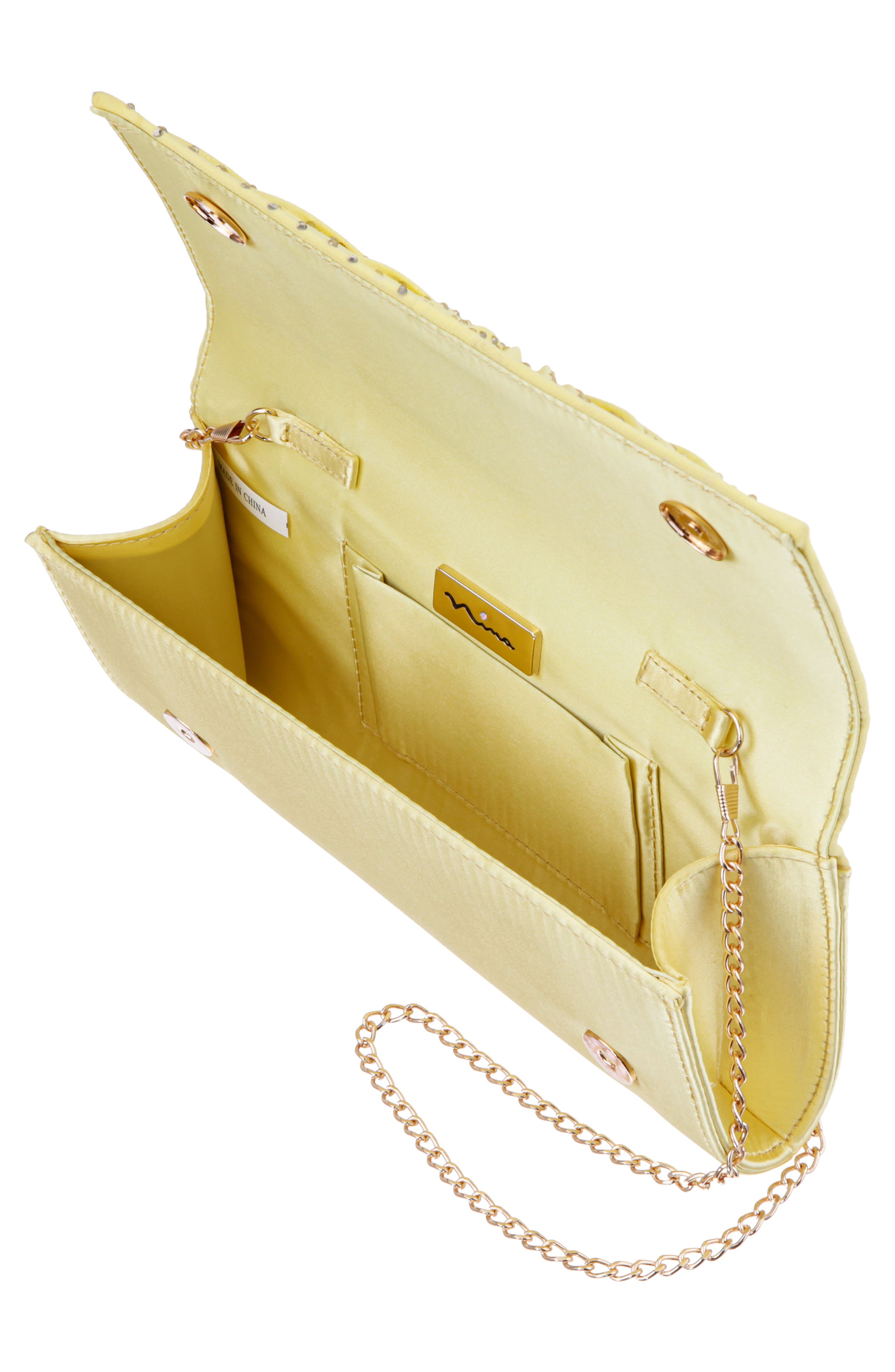 Unique Crystal Clutch, Alternate, color, BUTTER CREAM