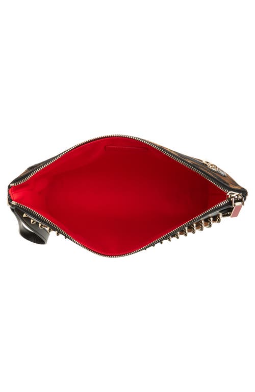 Christian Louboutin Funky Studded Genuine Calf Hair Clutch In Multi