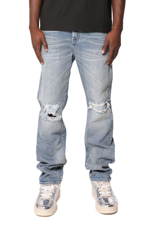 Sun Faded Hickory Ripped Relaxed Fit Jeans
