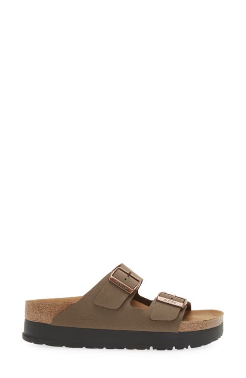 Birkenstock Women's Arizona Flex Nubuck Leather Platform Sandals From Finish Line In Mocha