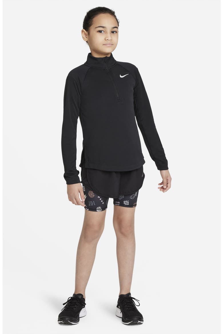 Kids' Dri-FIT Half Zip Pullover, Alternate, color, BLACK