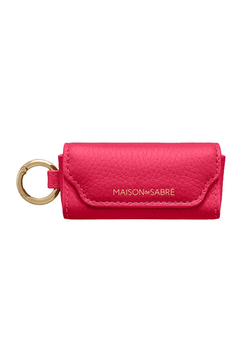 Leather Lipstick Charm, Main, color, Fuchsia Lavender