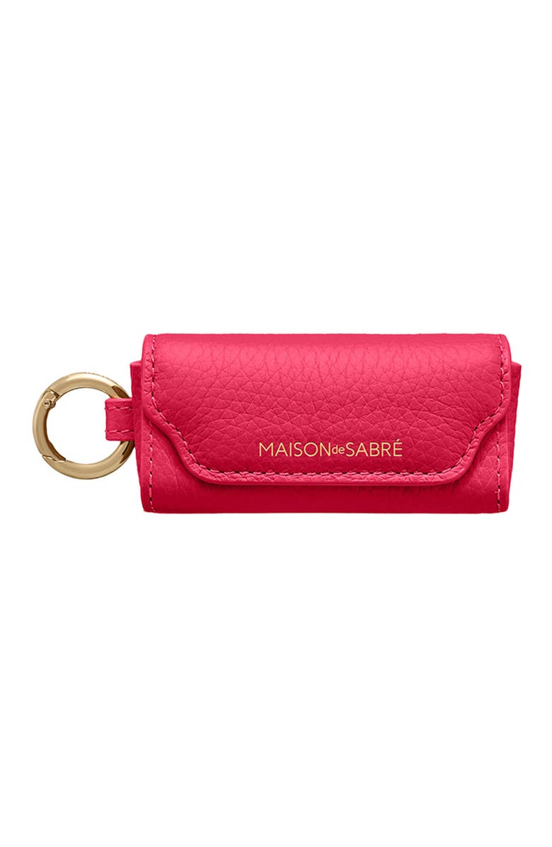 MAISON de SABRÉ Leather Lipstick Charm, Main, color, Fuchsia Lavender