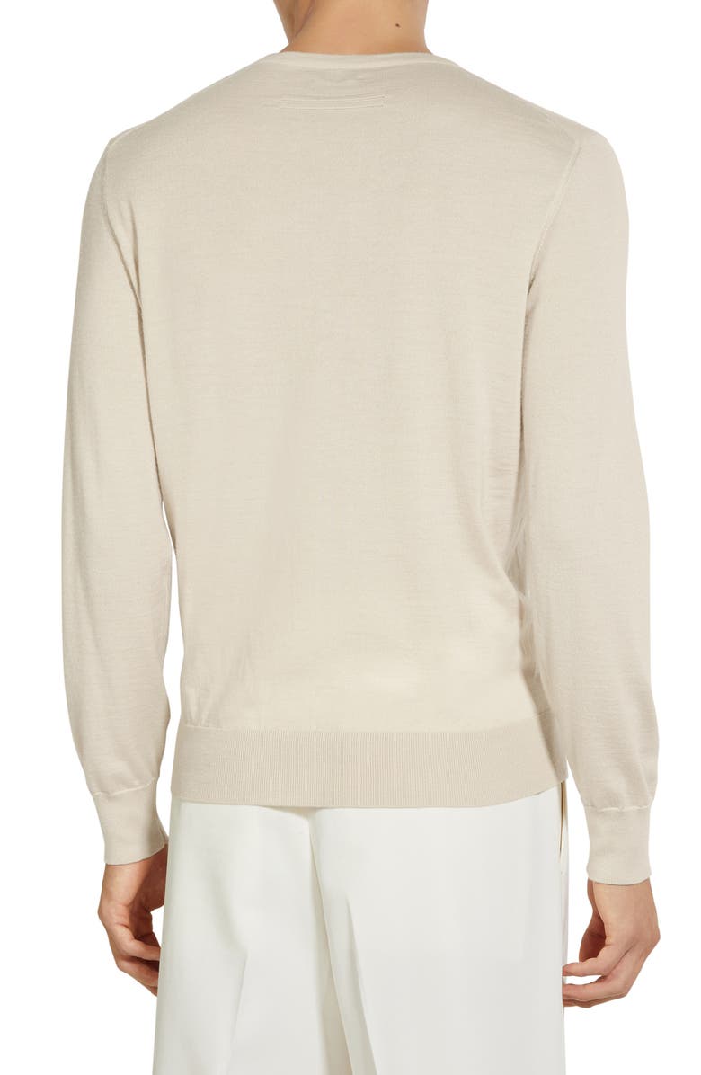 ZEGNA Cashseta Cashmere & Silk Sweater, Alternate, color, Iuta Beige