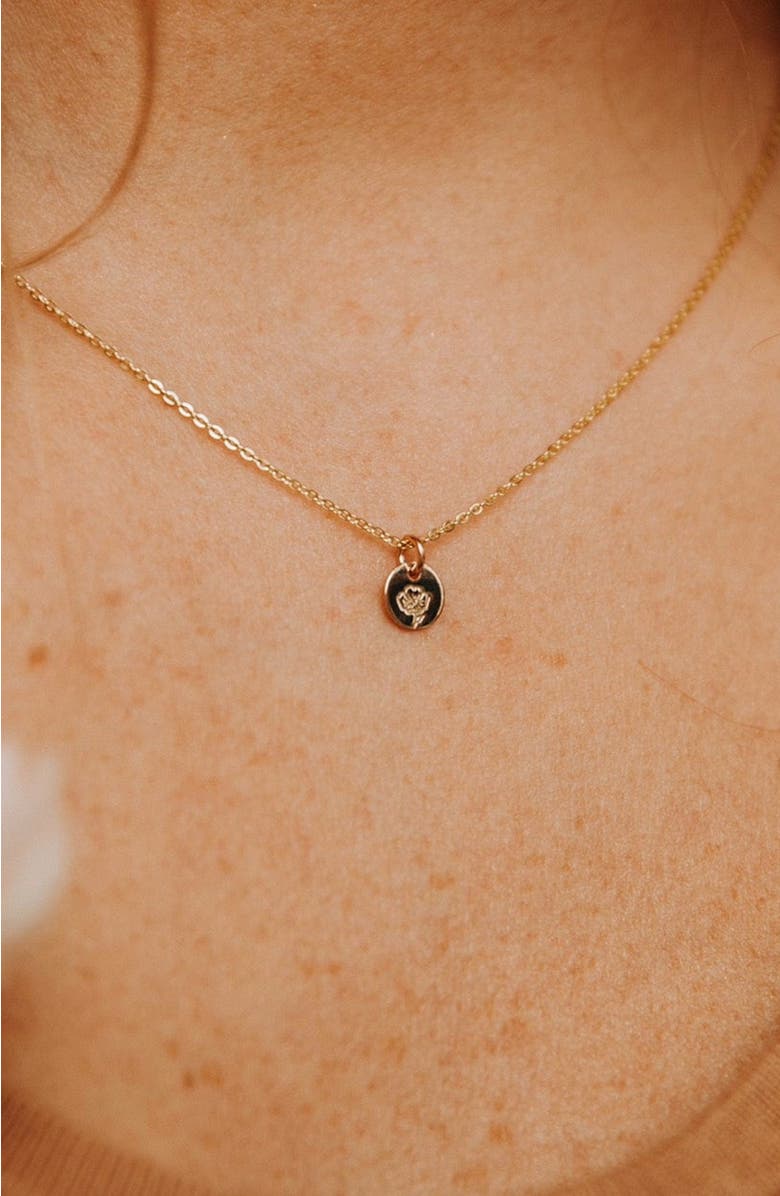 MADE BY MARY August Birth Flower Necklace, Alternate, color, Silver