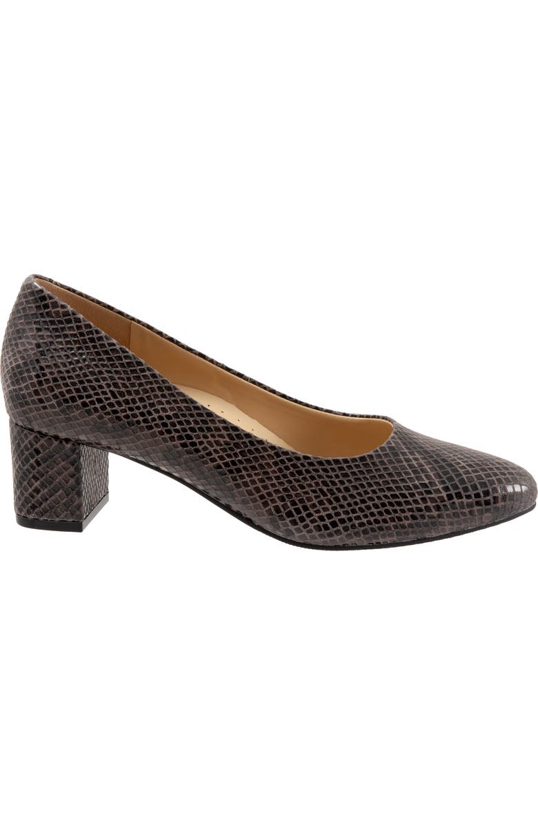 Trotters Kari Pointy Toe Pump, Alternate, color, Dark Grey Leather