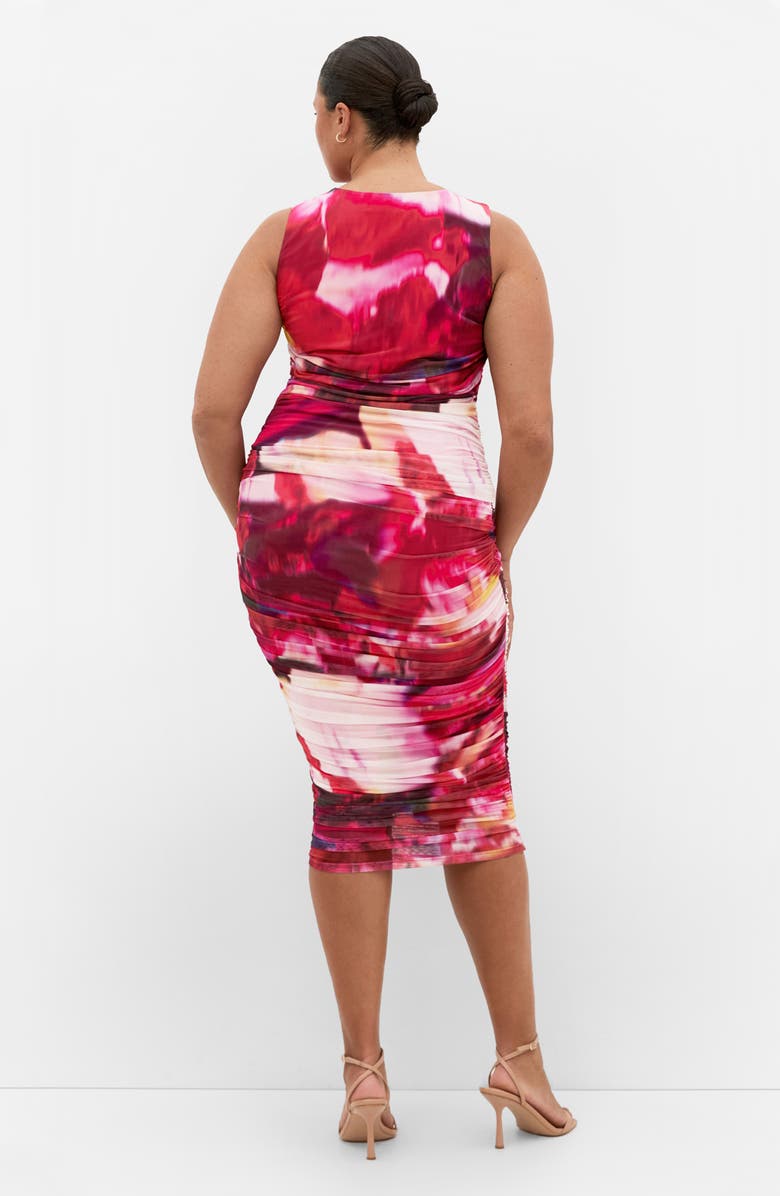 City Chic Livia Ruched Mesh Skirt, Alternate, color, 