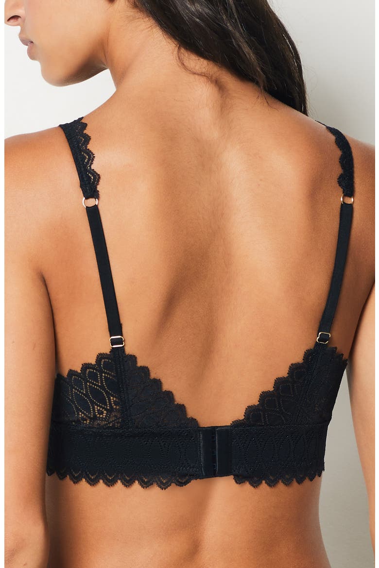 Gravure Nº8 Foular Lace Bra, Alternate, color, BLACK