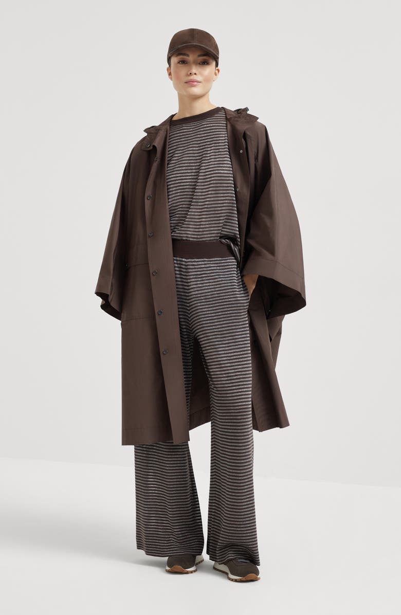 Brunello Cucinelli Lightweight knit trousers, Alternate, color, Cocoa