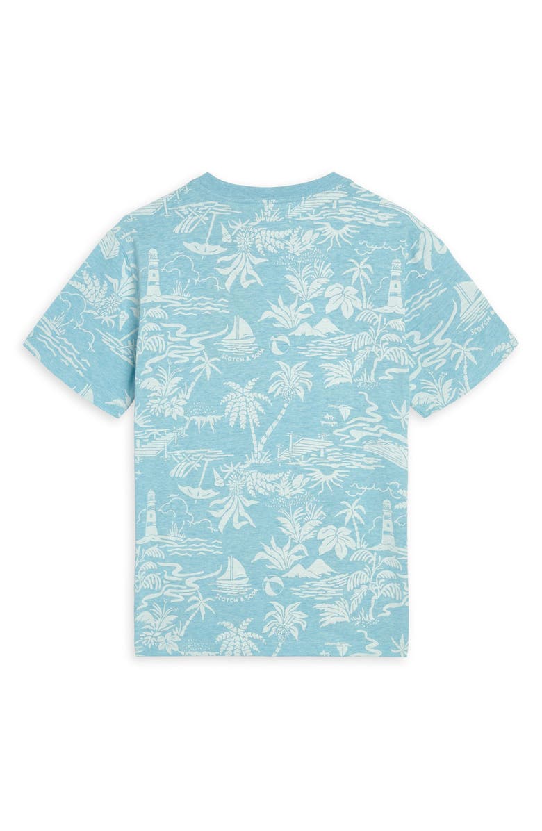 Scotch & Soda Kids' Short Sleeve T-Shirt, Alternate, color, Light Blue Heather