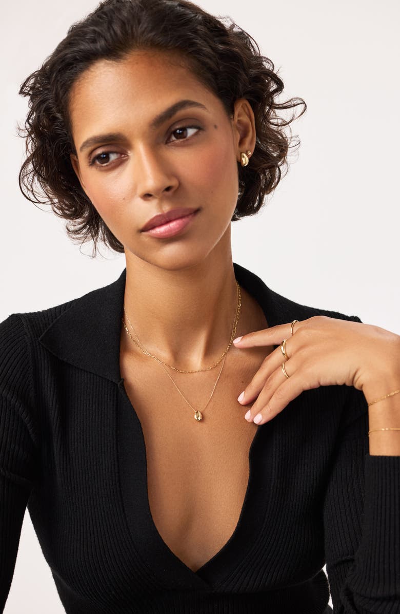 Ana Luisa Gold Pendant Necklace - Gold Teardrop Necklace, Alternate, color, 