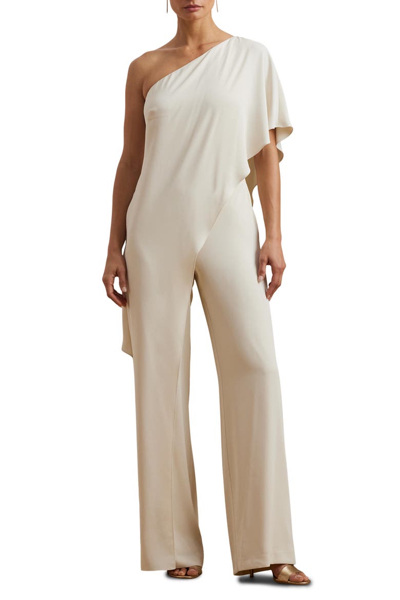 April One-Shoulder Georgette Jumpsuit (Women) | Nordstrom