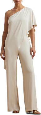 Lauren Ralph Lauren April One-Shoulder Georgette Jumpsuit