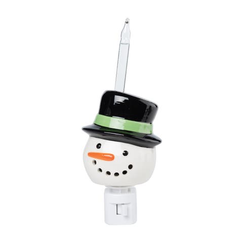 Snowman Bubble Plug In Night Light w/ Switch