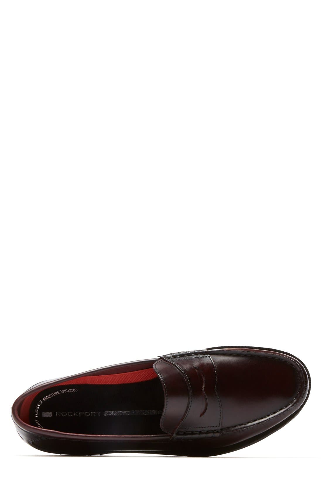 'Modern Prep' Penny Loafer, Alternate, color, BURGUNDY