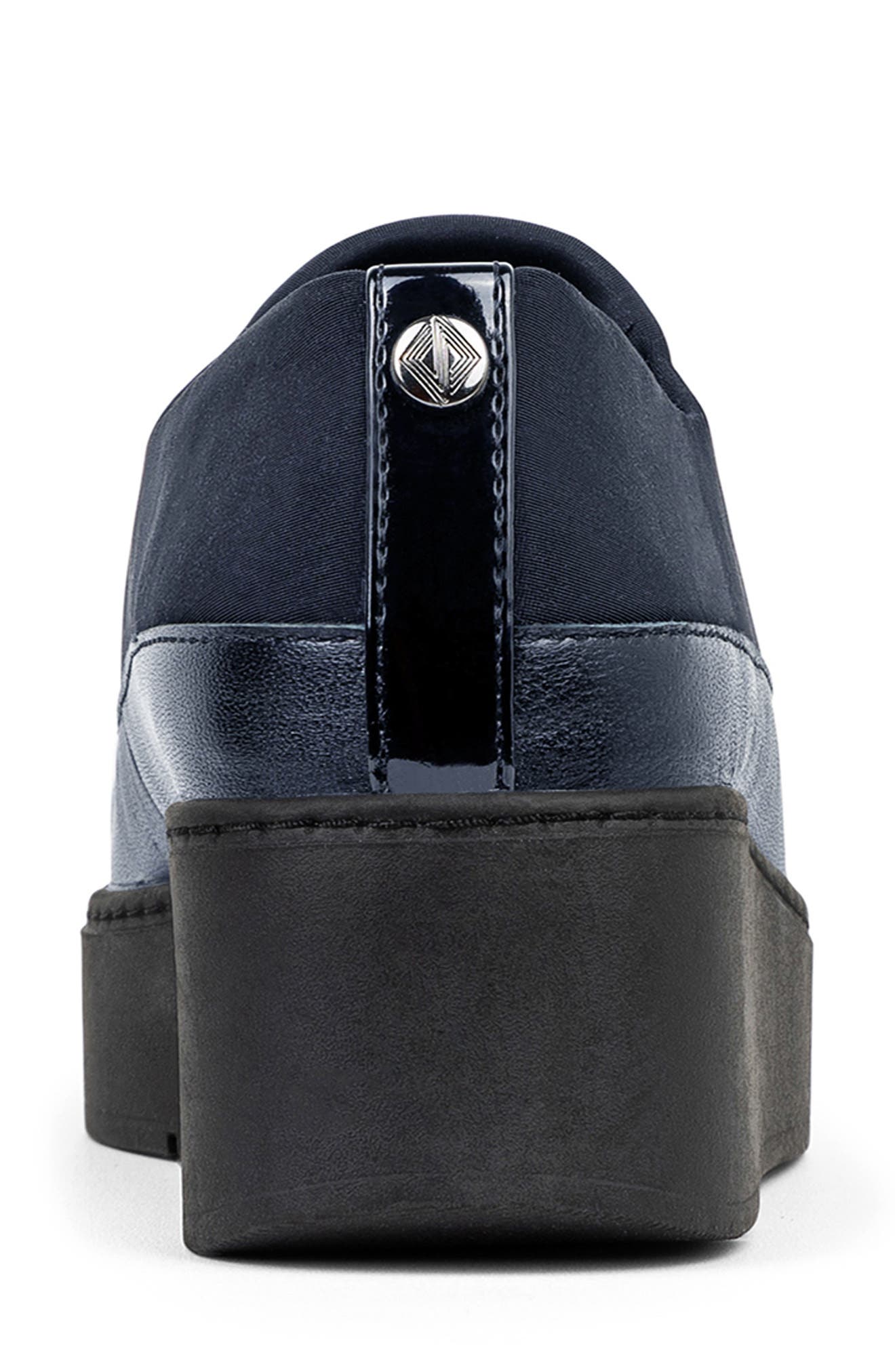 Donald Pliner Wedge Slip-On Loafer, Alternate, color, Navy