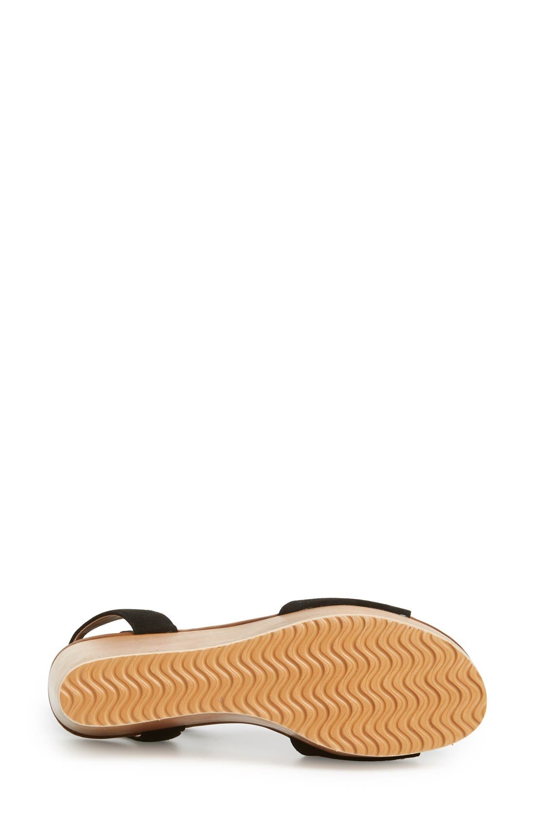 'Aimee' Wooden Platform Wedge Sandal, Alternate, color, BLACK SUEDE