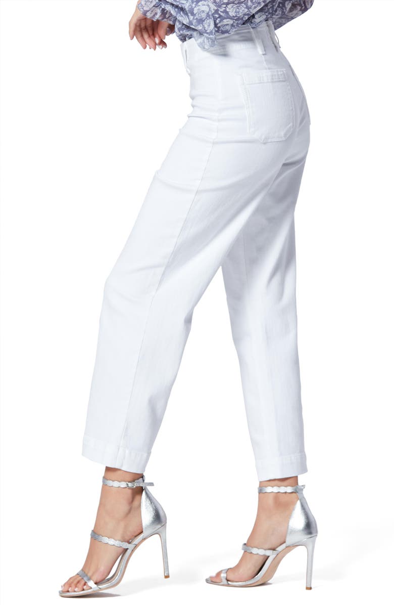 PAIGE Nellie Clean Front Culotte Jeans, Alternate, color, Crisp White