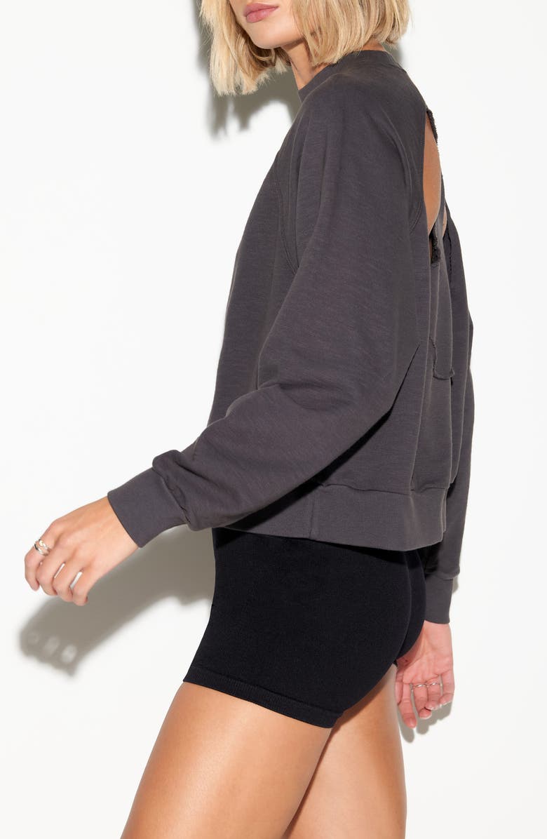 Spiritual Gangster Zion Cutout Detail Sweatshirt, Alternate, color, 