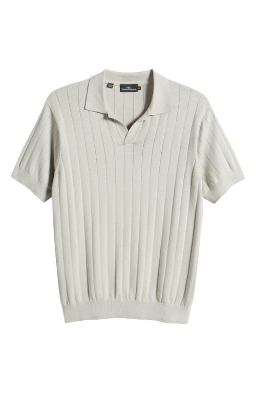 Rodd & Gunn Freys Crescent Knit Short Sleeve Polo Sweater In Gray