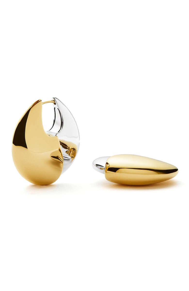 Missoma Sculptural Pebble Large Hoop Earrings, Main, color, Mixed