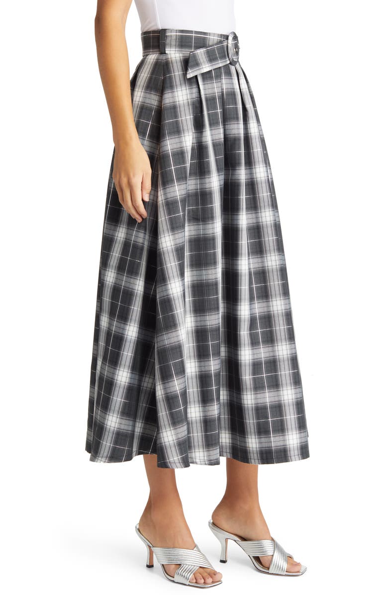 NIKKI LUND Olivia Plaid Belted Skirt, Alternate, color, 