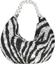 L’alingi Zebra Stripe Hobo Bag